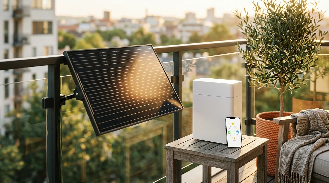 Anker SOLIX RS40B Solarpanel und Solarbank 2 Pro Balkonspeicher nebeneinander